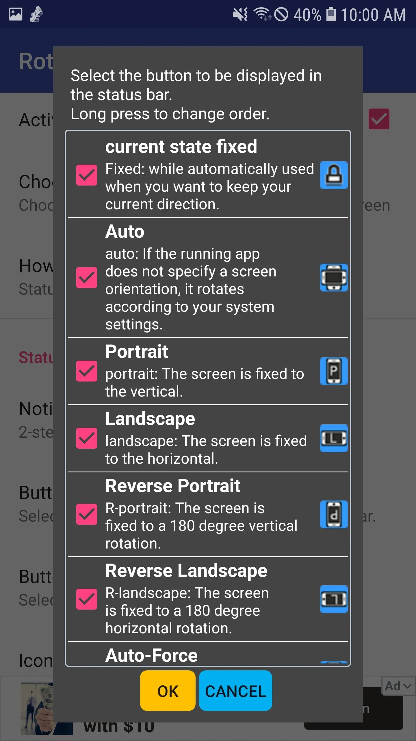 Screen rotation control | Indus Appstore | Screenshot