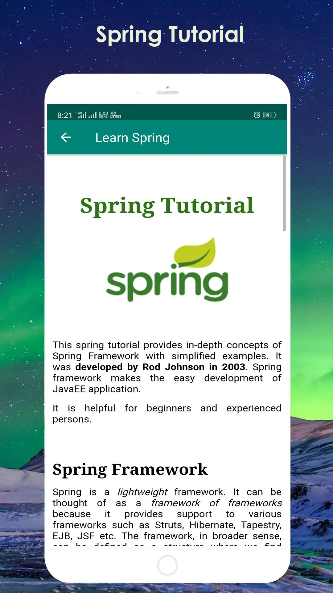 Learn Spring Framework - Java | Indus Appstore | Screenshot