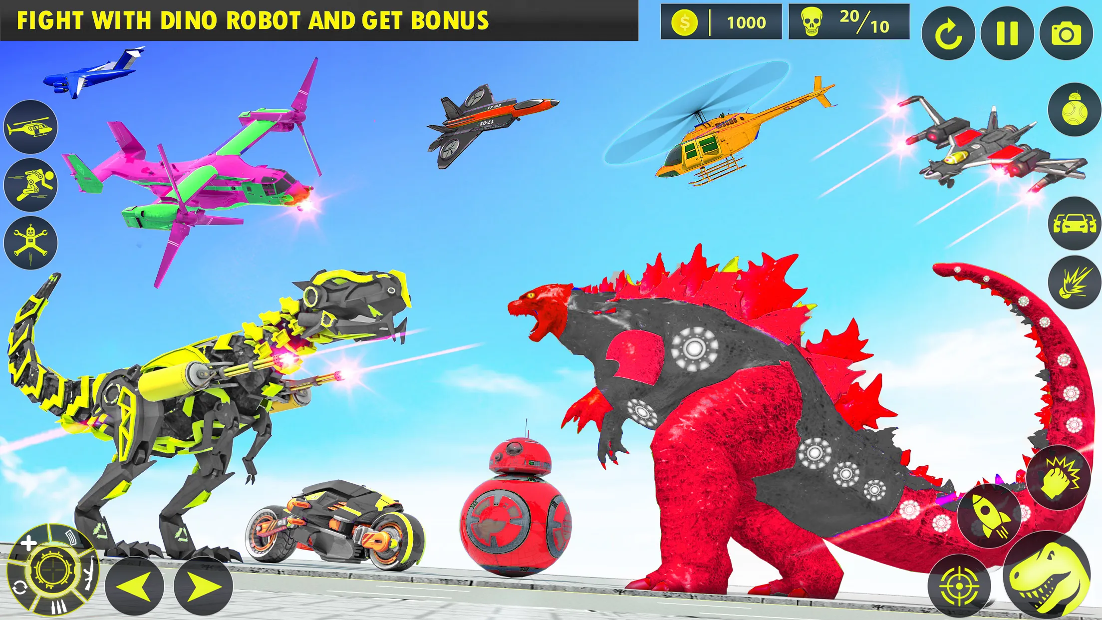 Dino Robot Car Transform Games | Indus Appstore | Screenshot