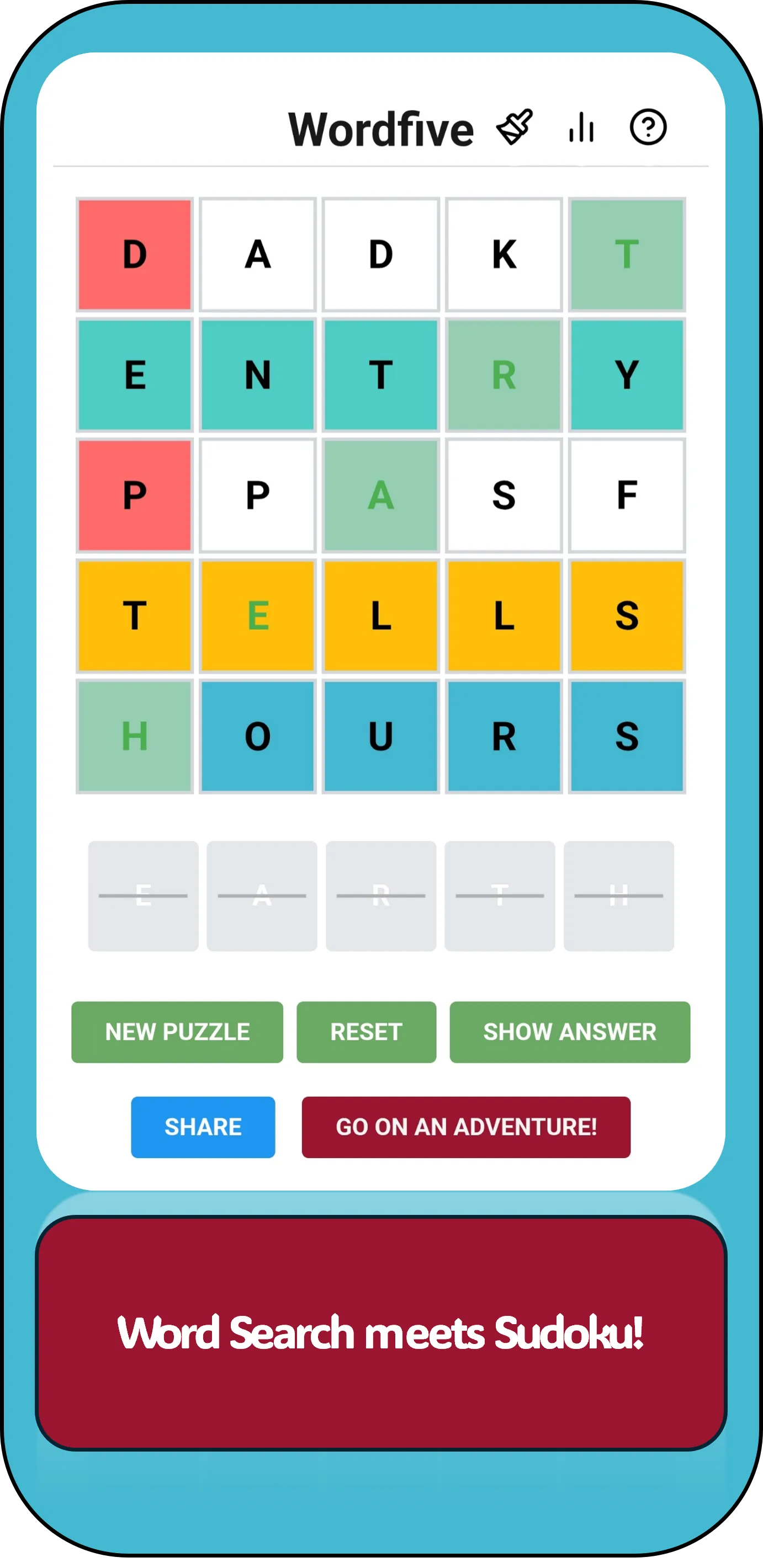 Wordfive: Word Search + Sudoku | Indus Appstore | Screenshot