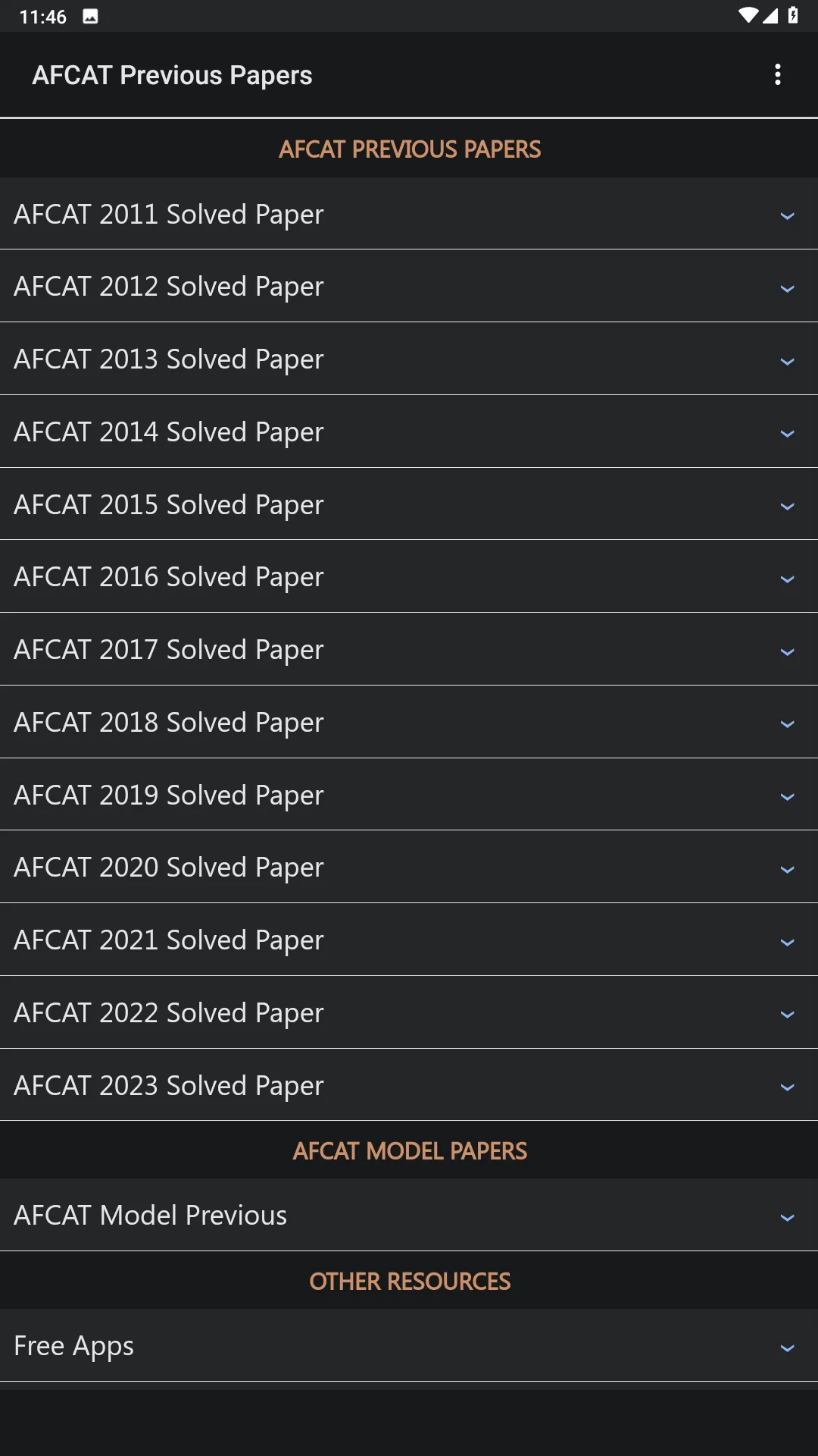 AFCAT Previous Papers | Indus Appstore | Screenshot