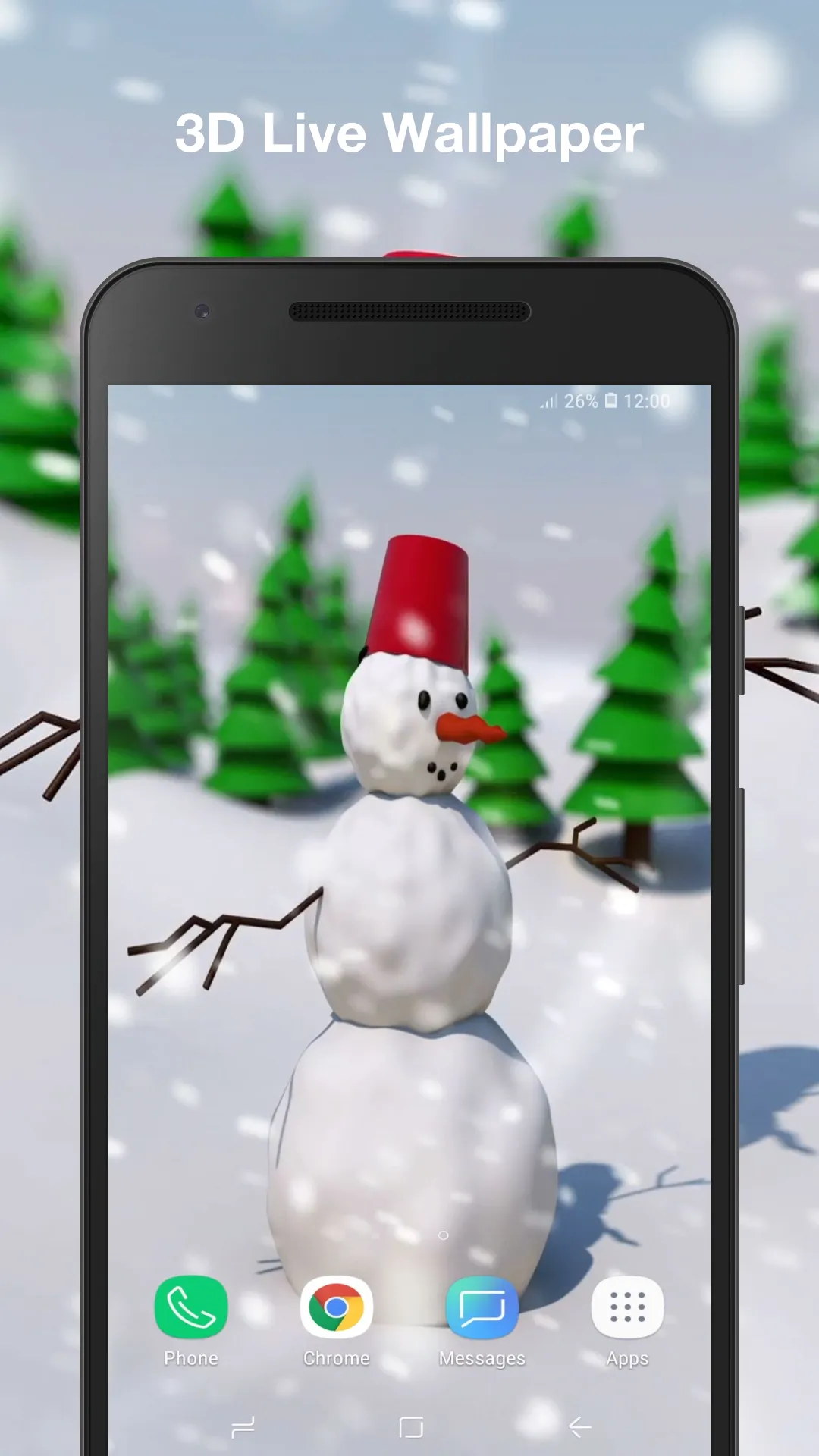 3d Snowman Live Wallpaper | Indus Appstore | Screenshot