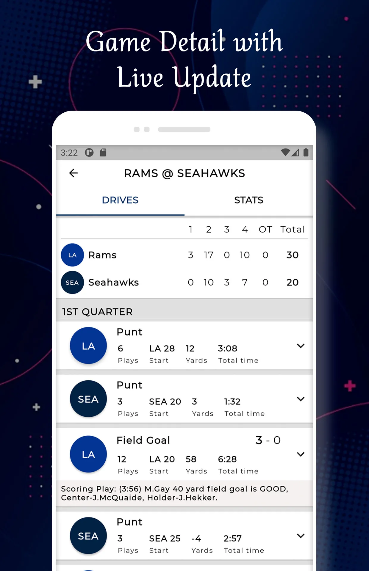 Seattle - Football Live Score | Indus Appstore | Screenshot