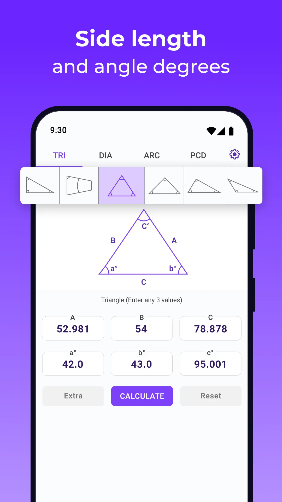 Angle Finder - Trig Calculator | Indus Appstore | Screenshot