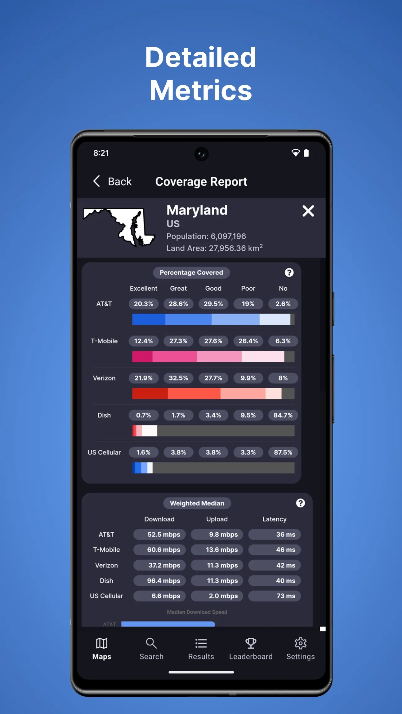 Coverage Map - LTE & 5G Maps | Indus Appstore | Screenshot