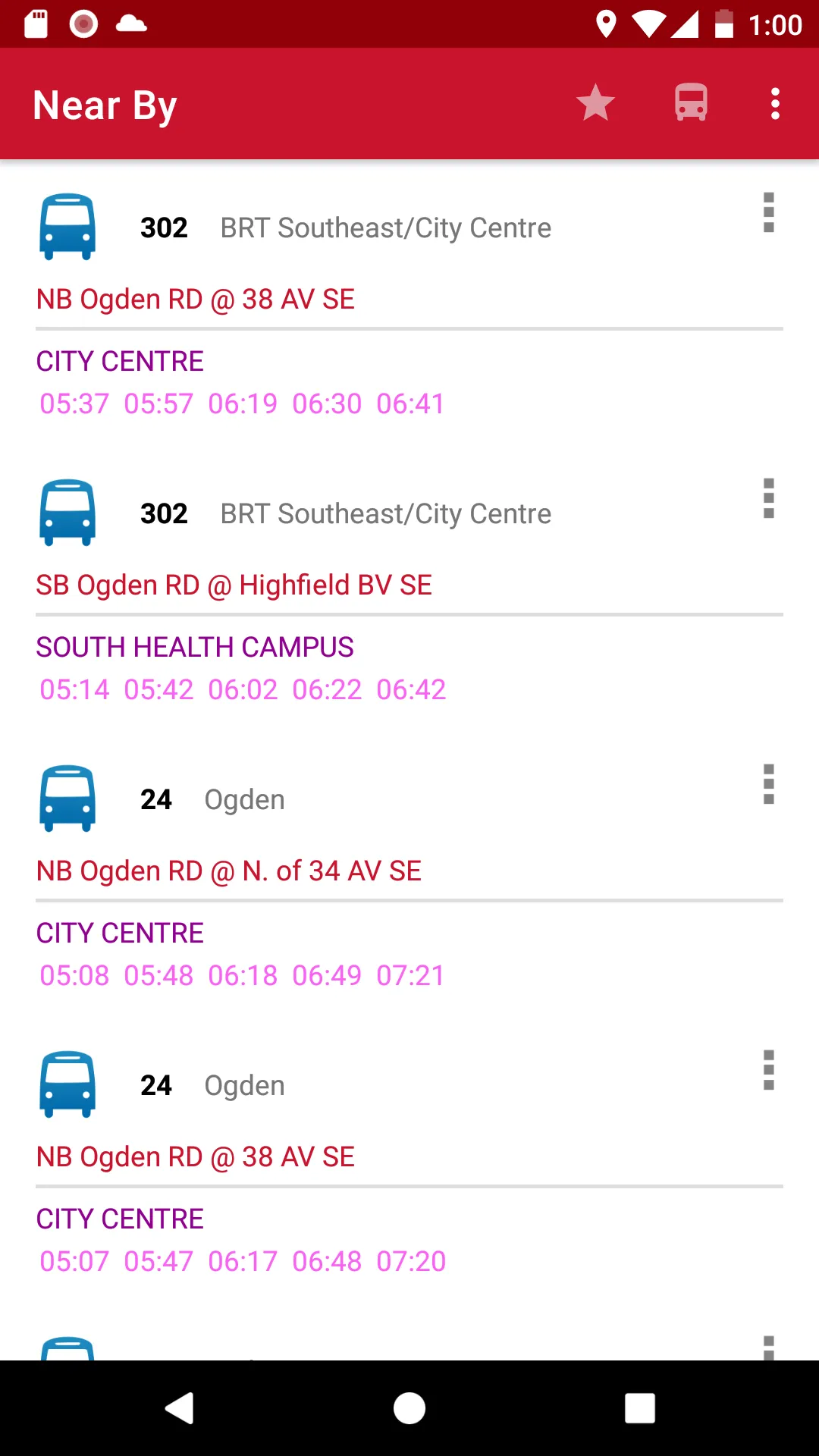 Bus Schedule in Calgary | Indus Appstore | Screenshot