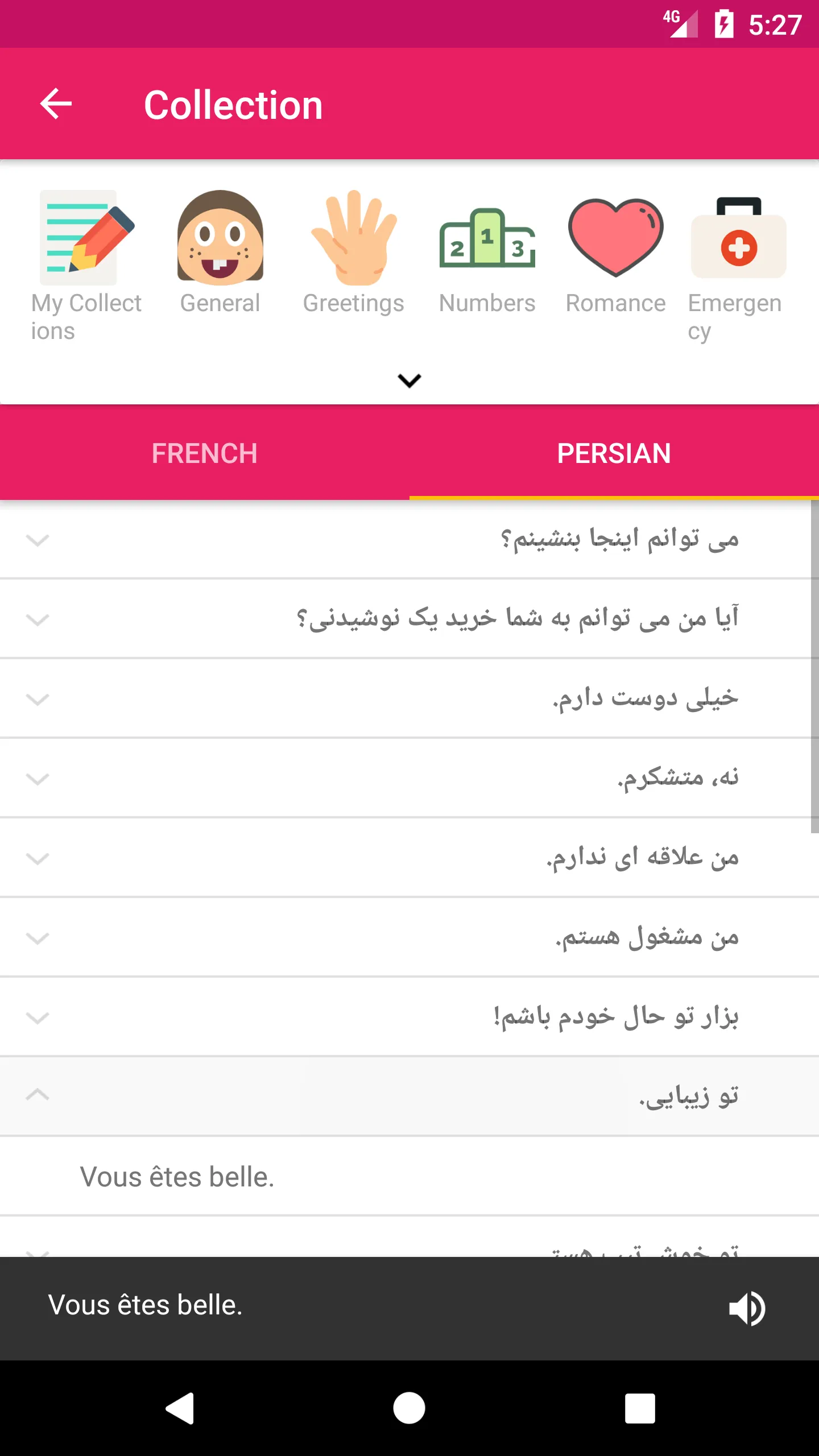 French Persian Dictionary | Indus Appstore | Screenshot