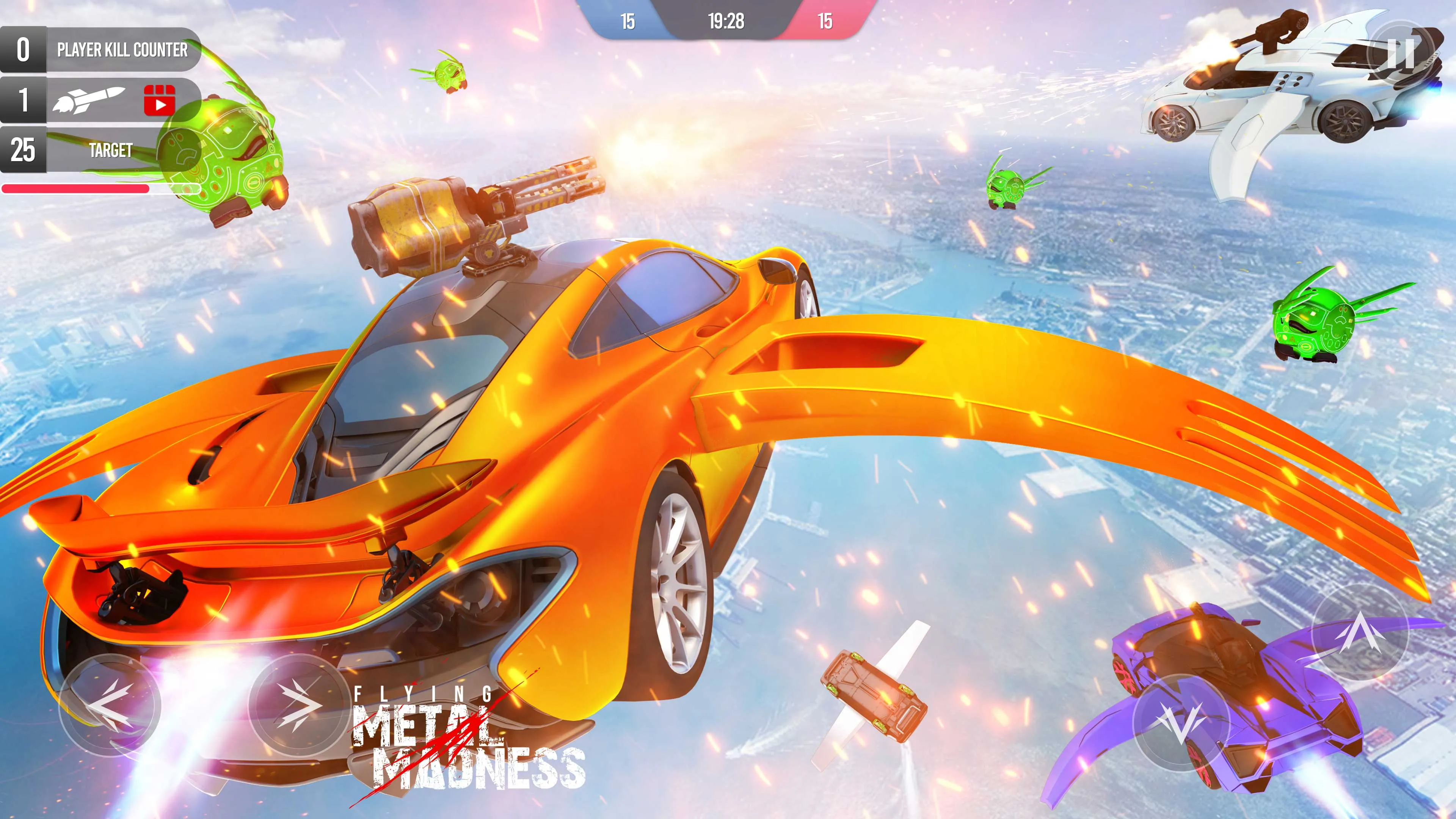 Flying Car Robot Shooting Game | Indus Appstore | Screenshot