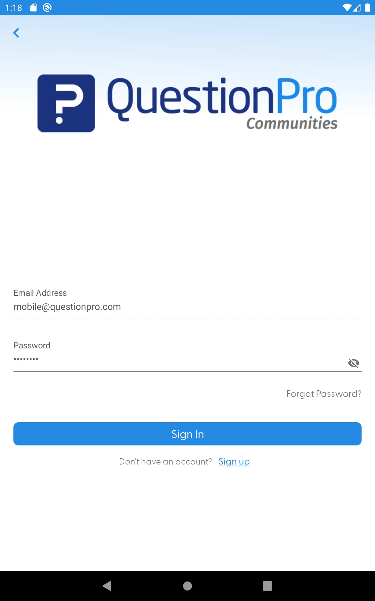 QuestionPro - Communities | Indus Appstore | Screenshot