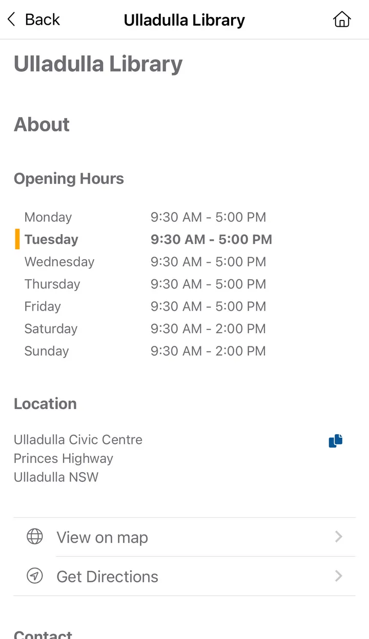 Shoalhaven Libraries | Indus Appstore | Screenshot