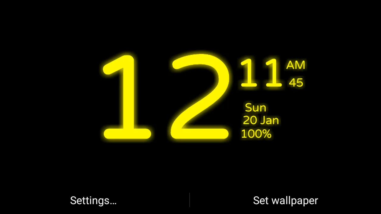 Digital Clock Wallpaper | Indus Appstore | Screenshot