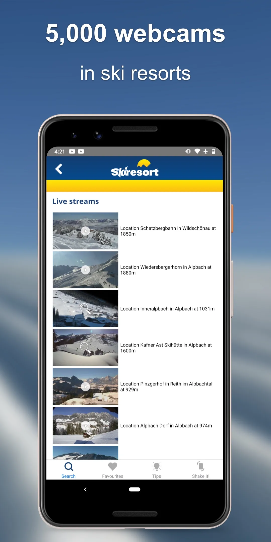 Skiresort.info: ski & weather | Indus Appstore | Screenshot