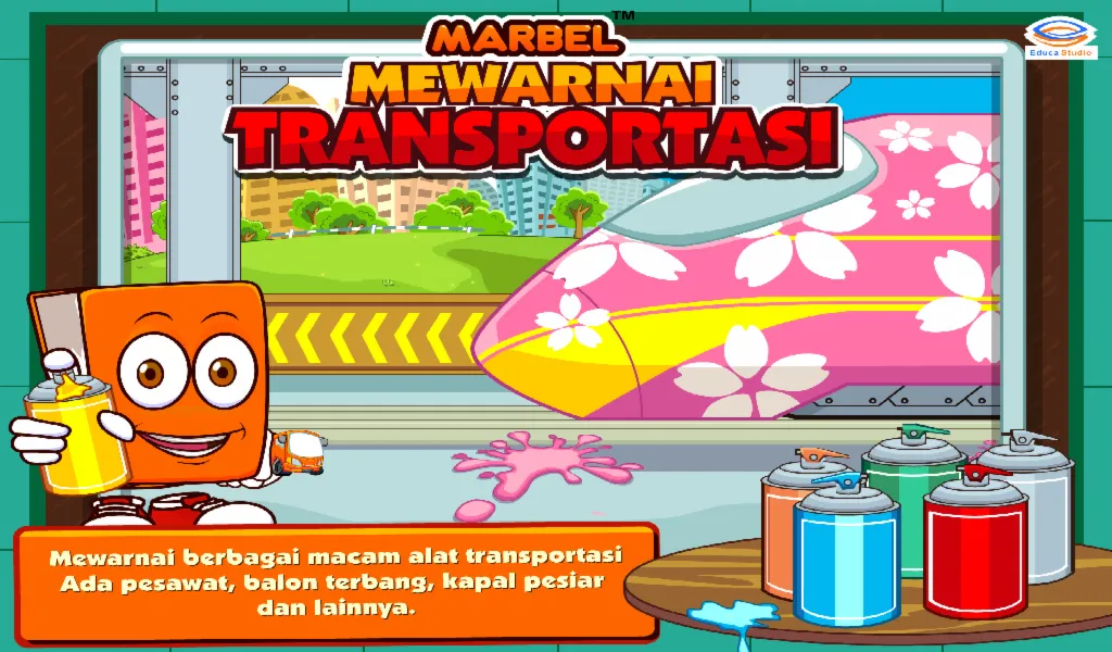 Marbel Mewarnai : Transportasi | Indus Appstore | Screenshot