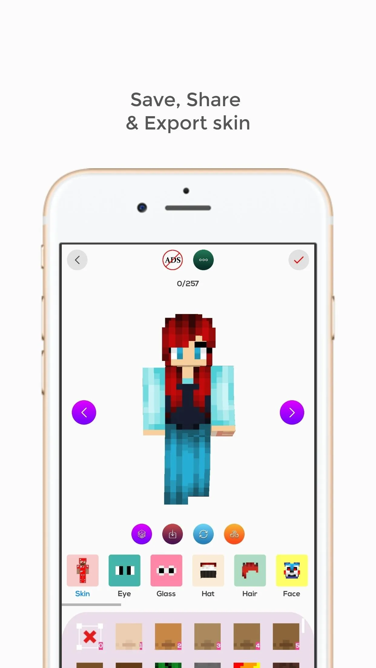 Minecraft Custom Skin Creator | Indus Appstore | Screenshot