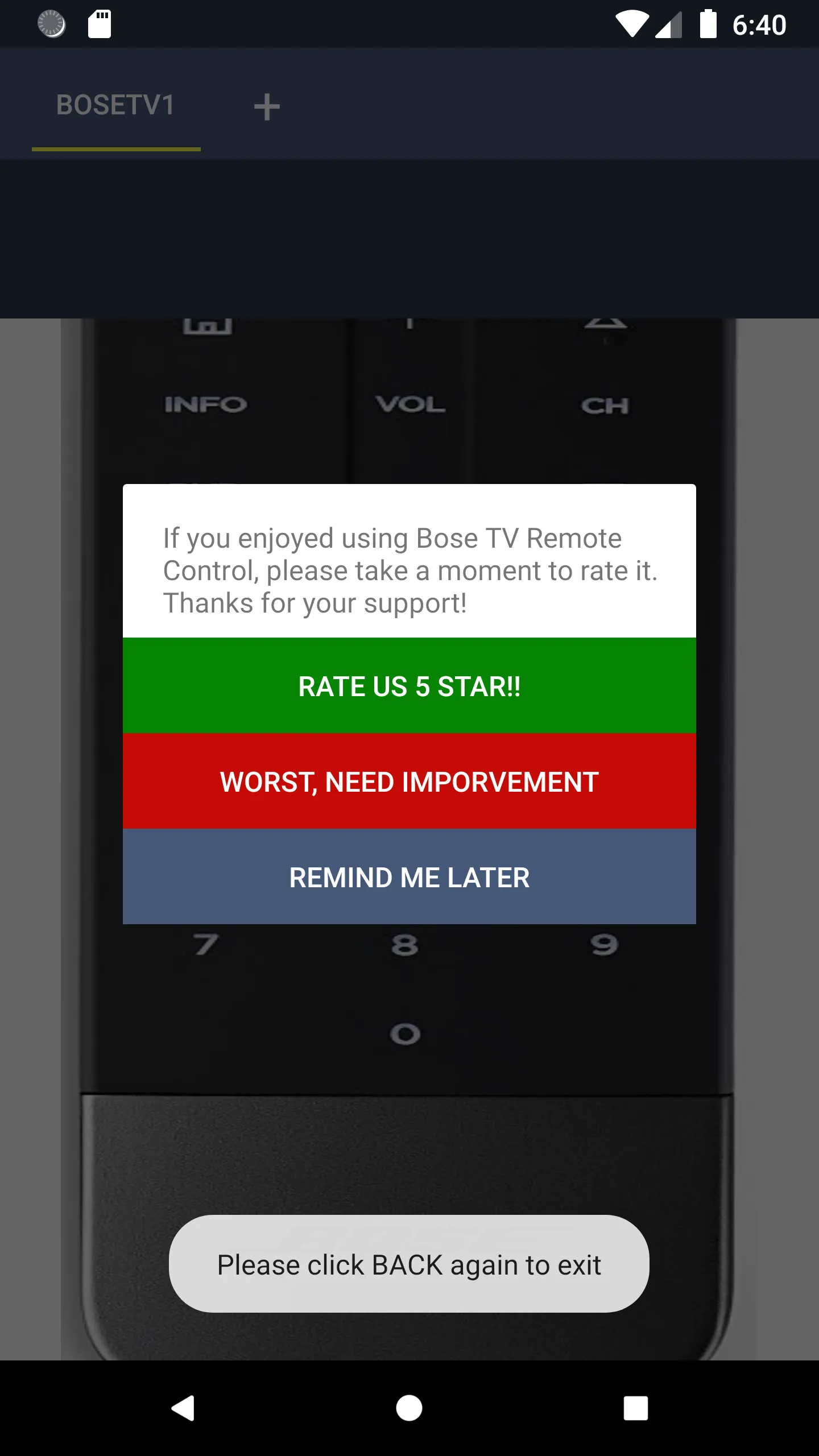 Bose TV Remote | Indus Appstore | Screenshot