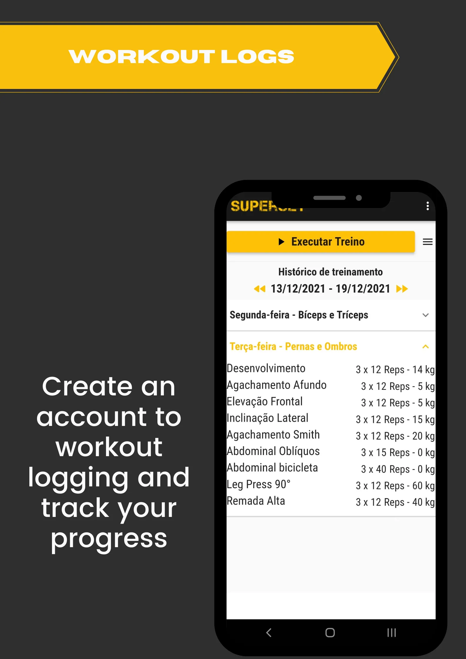 Workout Sheet  - Superset | Indus Appstore | Screenshot