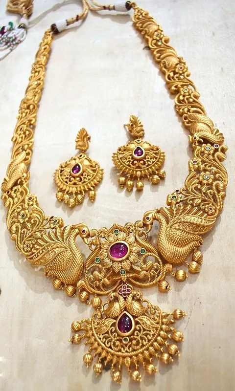 Gold Haram Necklace Collection | Indus Appstore | Screenshot