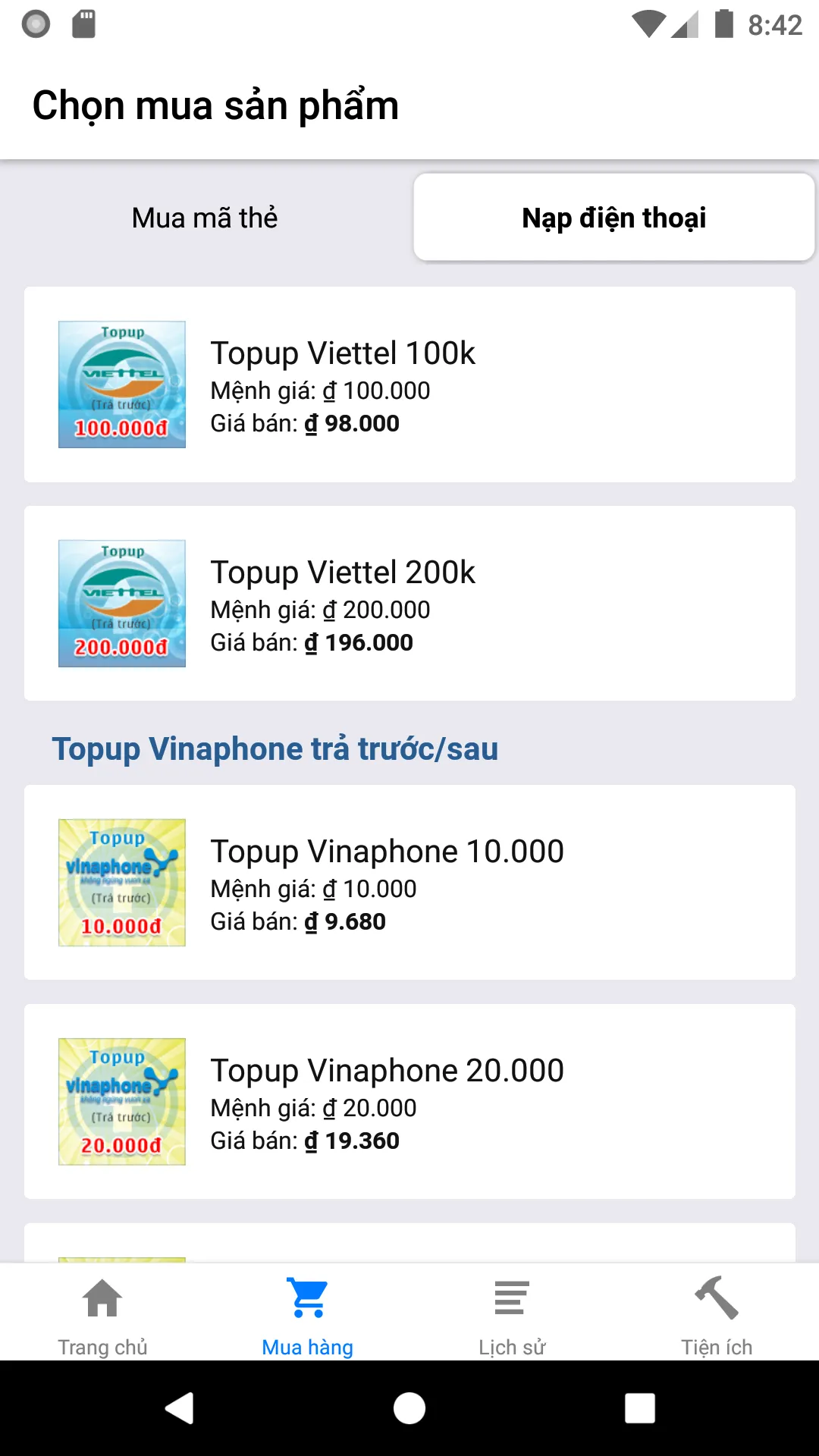 mCard.vn | Indus Appstore | Screenshot