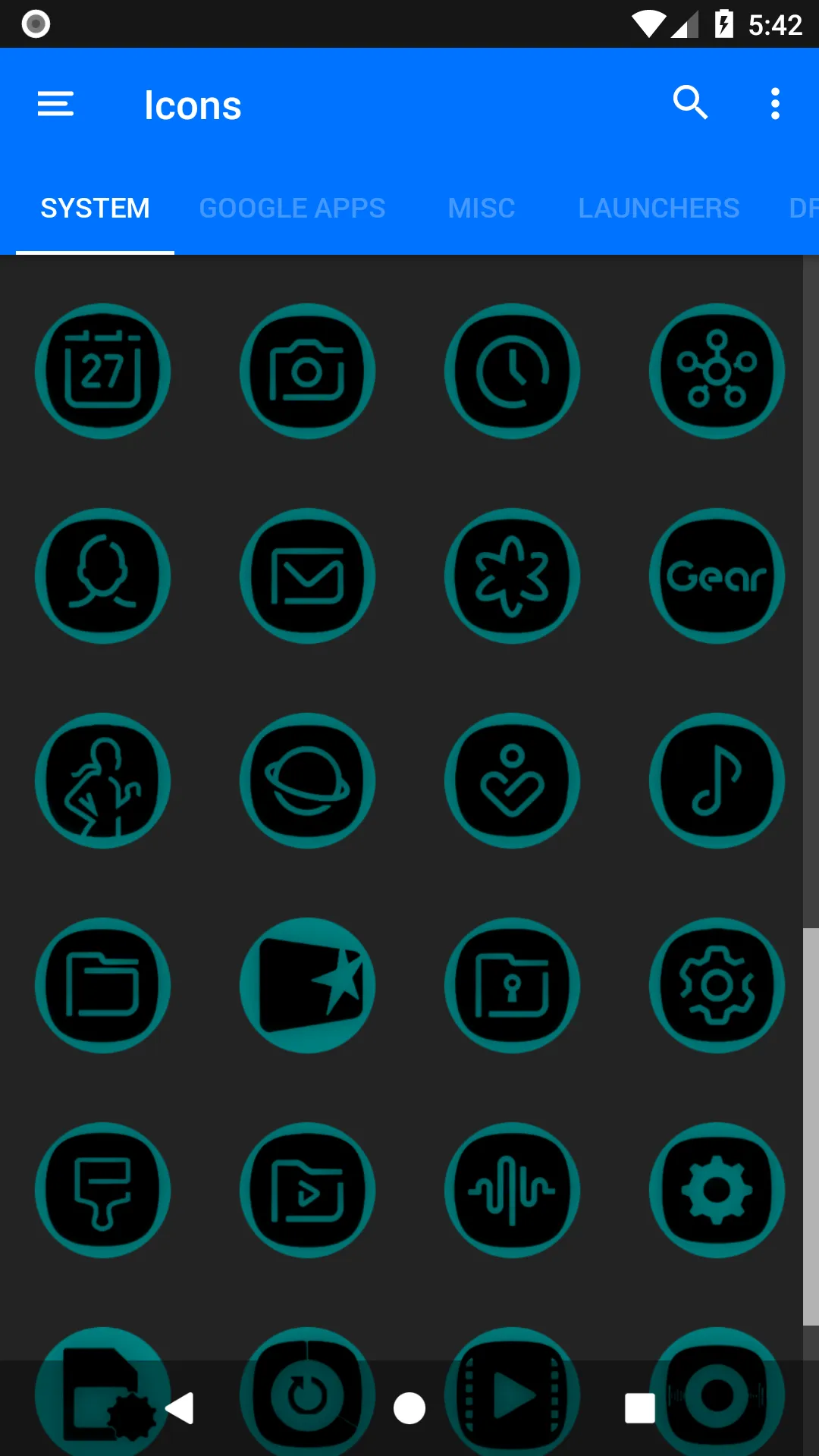 Oreo Teal Icon Pack P2 | Indus Appstore | Screenshot