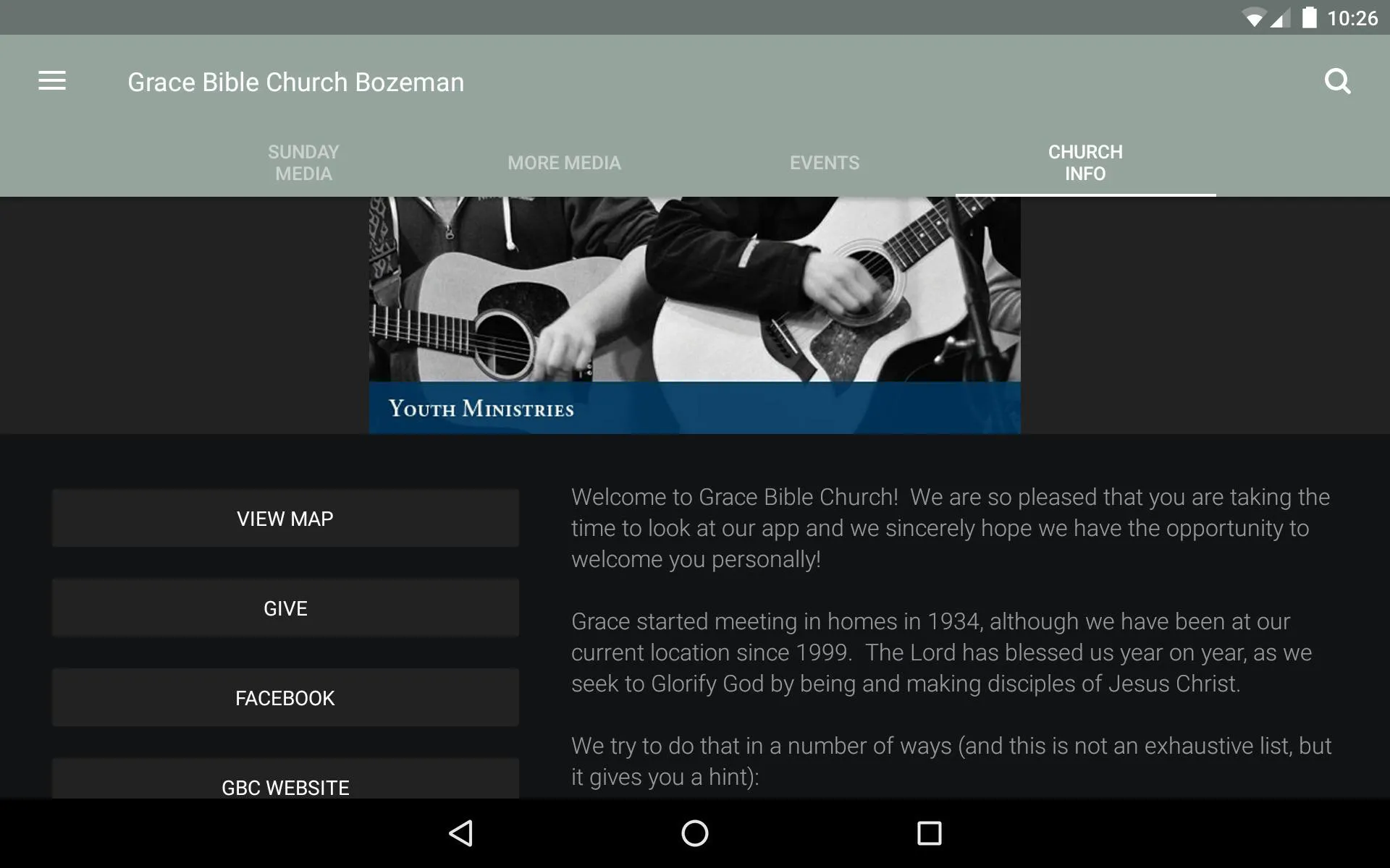 Grace Bible Church Bozeman | Indus Appstore | Screenshot