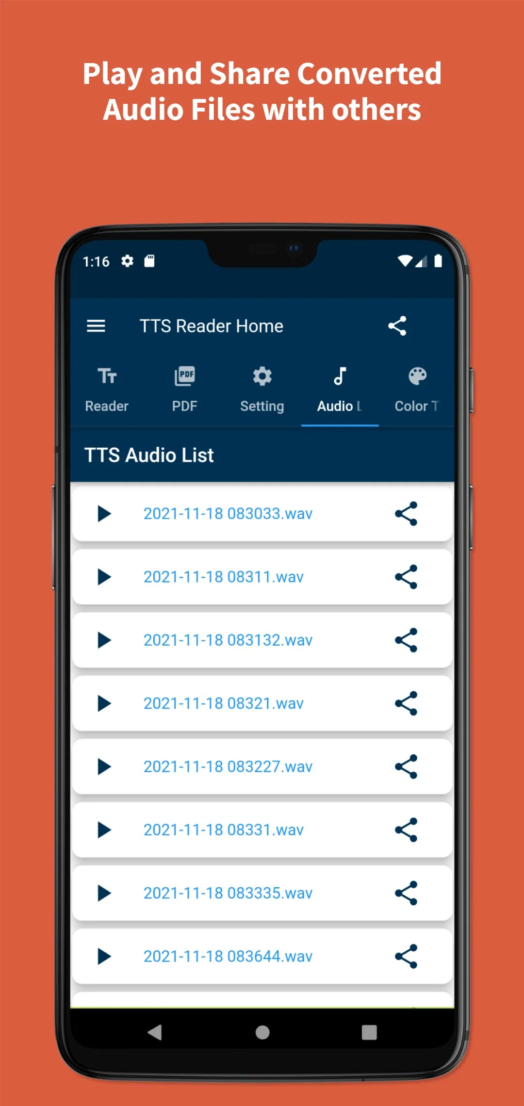 TTS Reader -Text to Speech | Indus Appstore | Screenshot