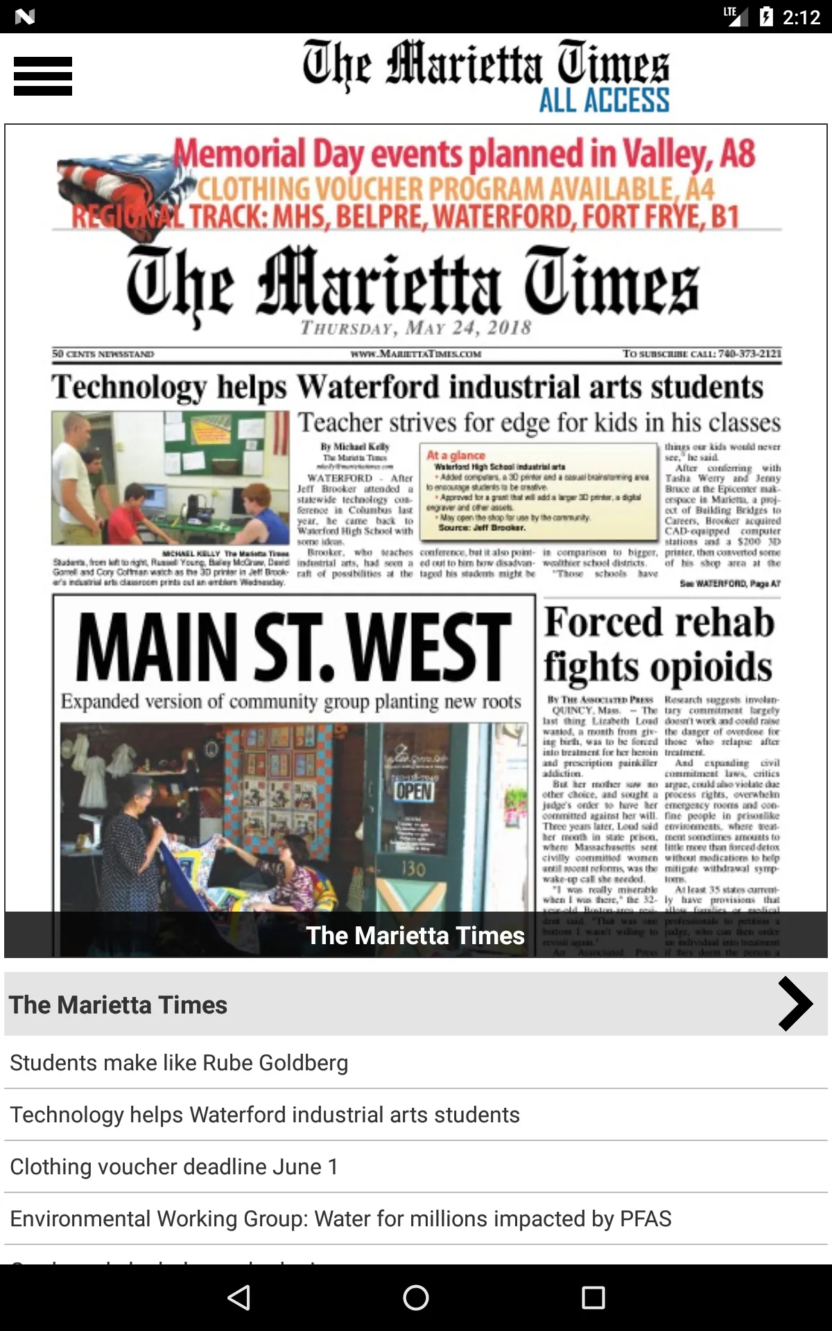 The Marietta Times All Access | Indus Appstore | Screenshot