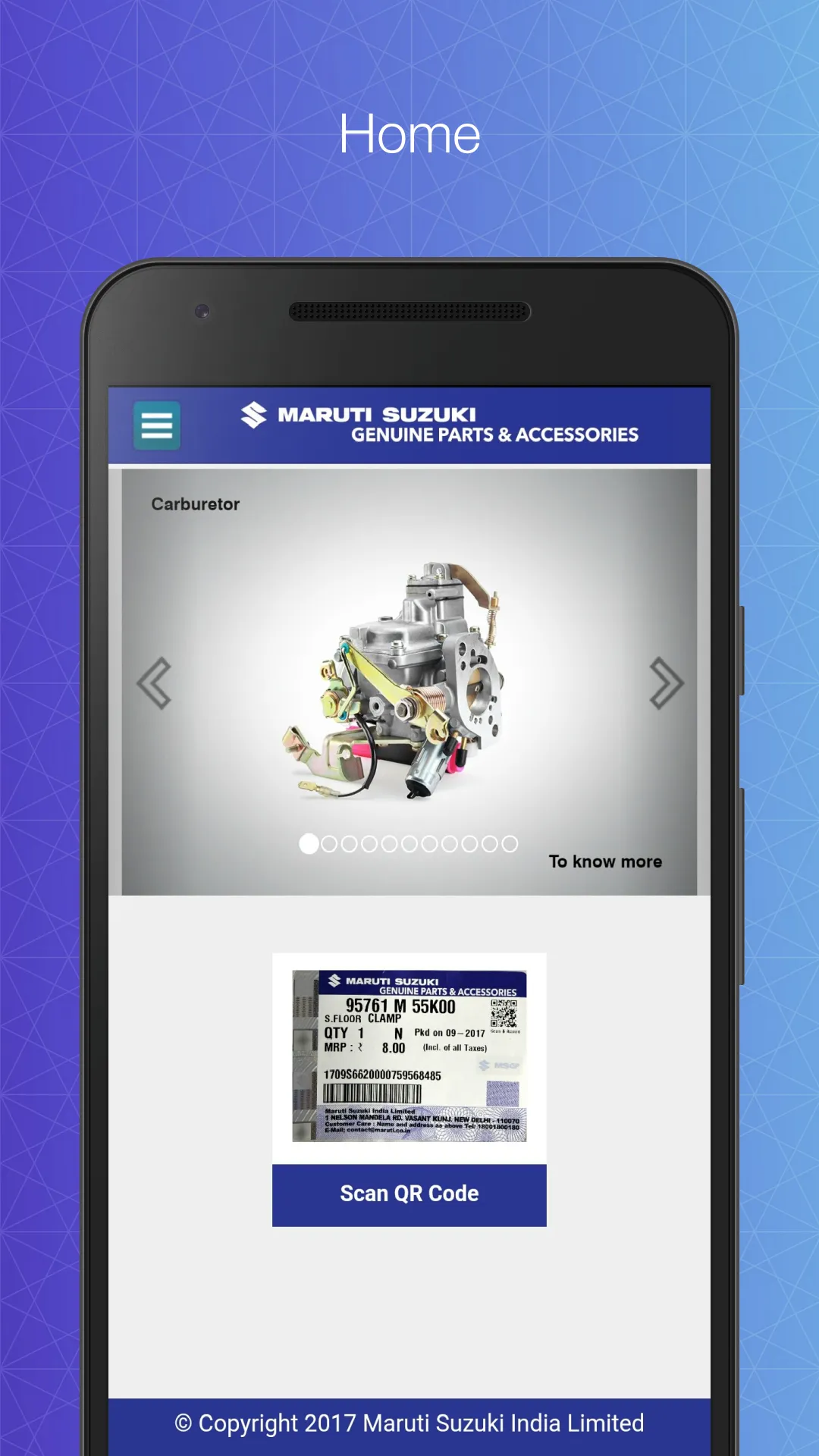 Maruti Suzuki - Scan & Assure | Indus Appstore | Screenshot