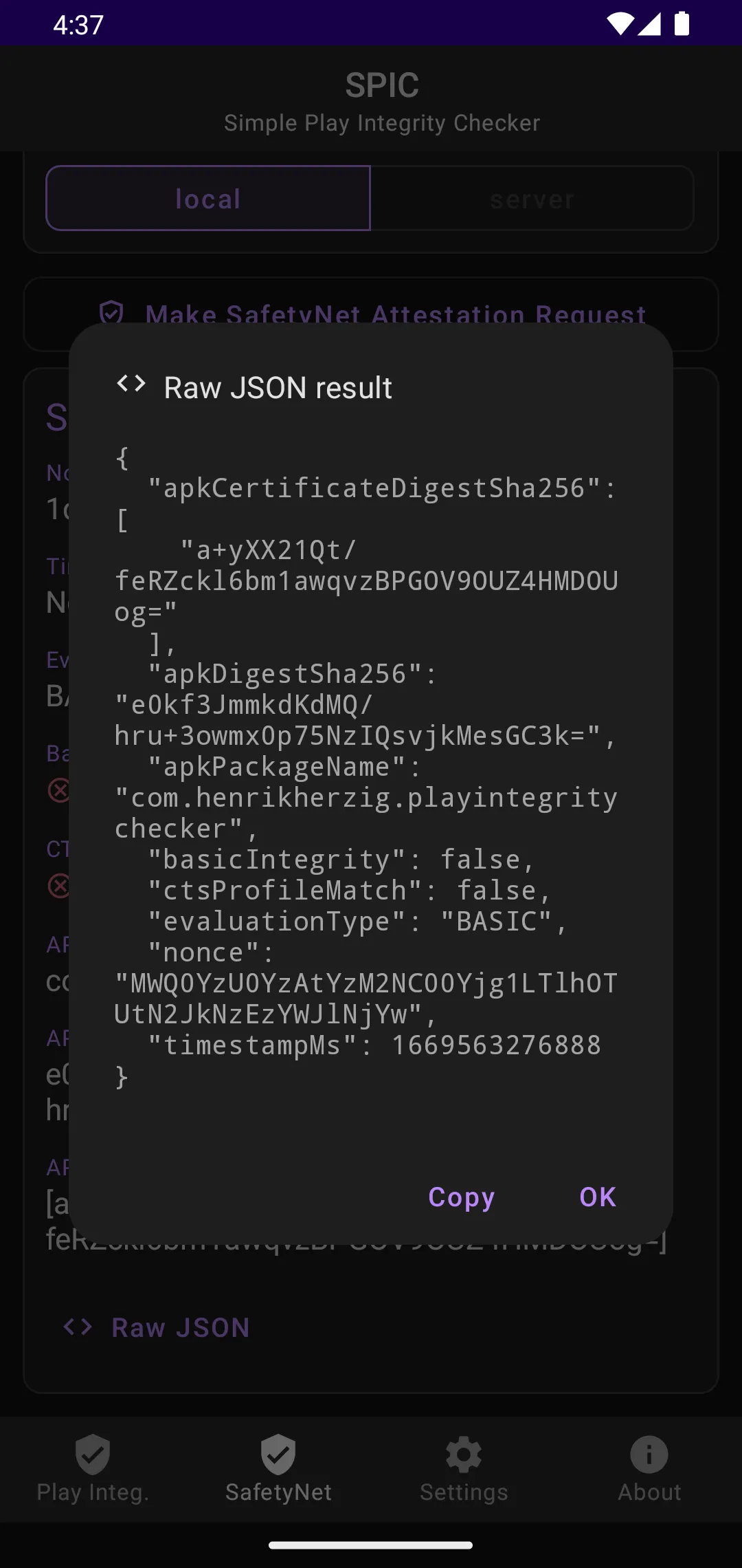 SPIC - Play Integrity Checker | Indus Appstore | Screenshot