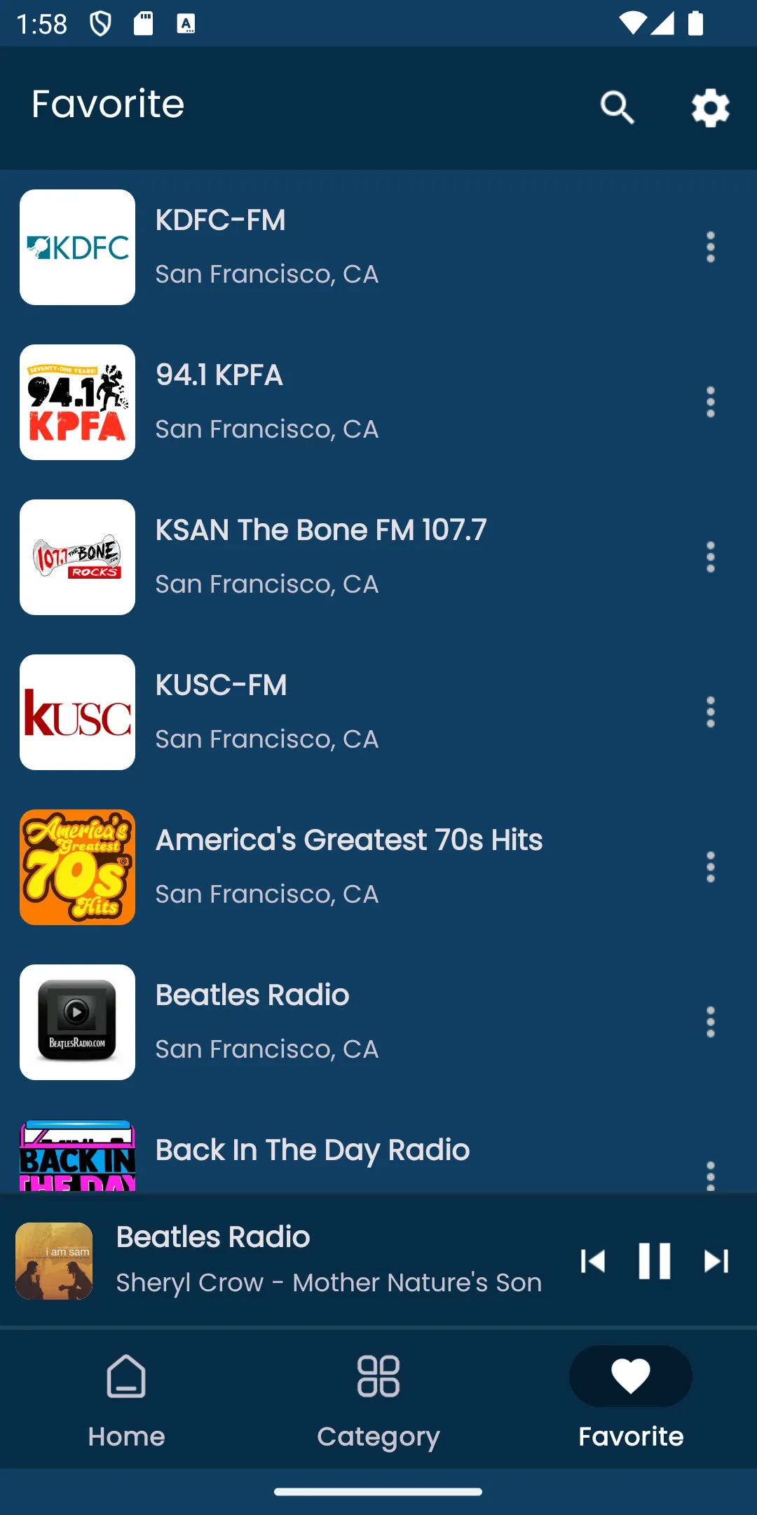 Radios from San Francisco | Indus Appstore | Screenshot