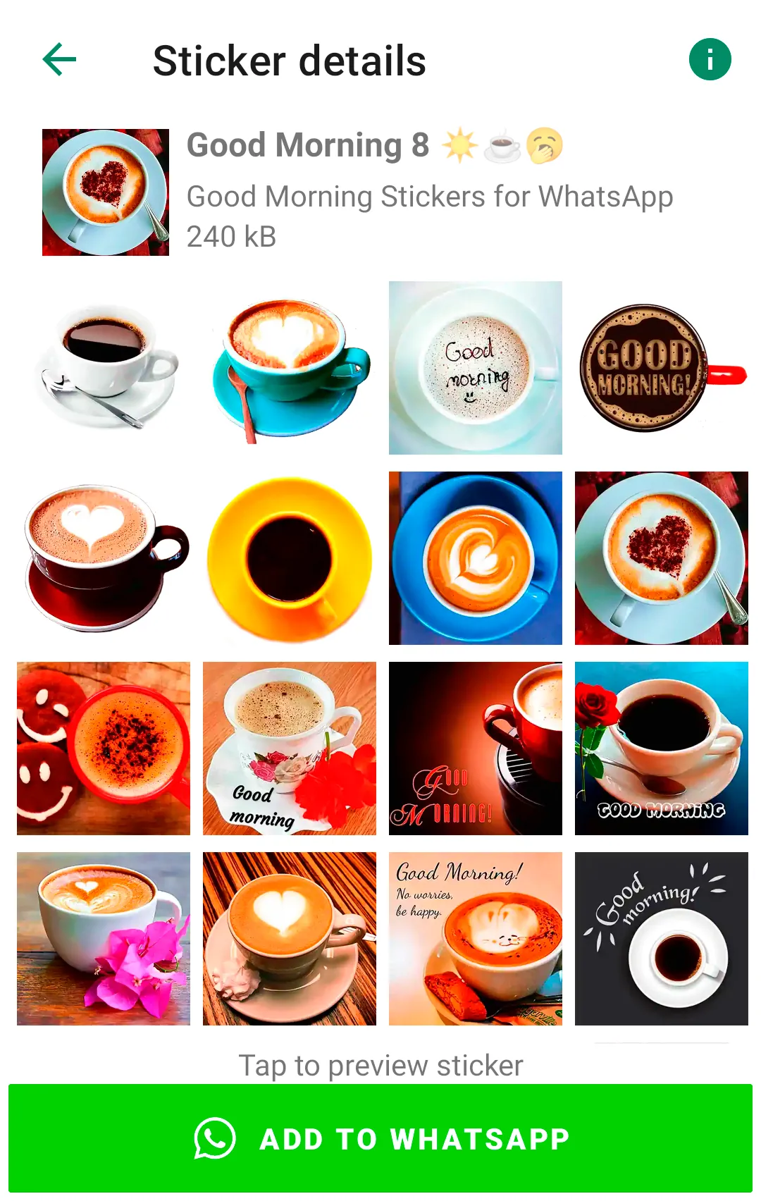 Good Morning Stickers | Indus Appstore | Screenshot