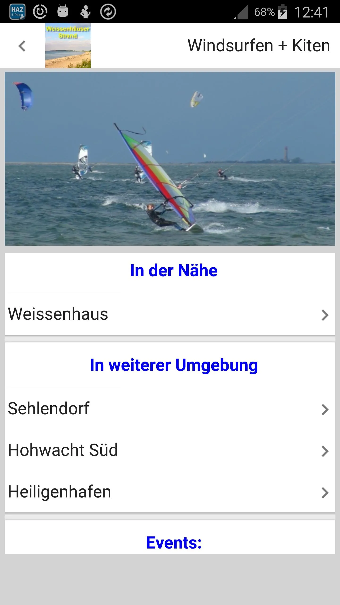 Weissenhäuser Strand UrlaubApp | Indus Appstore | Screenshot