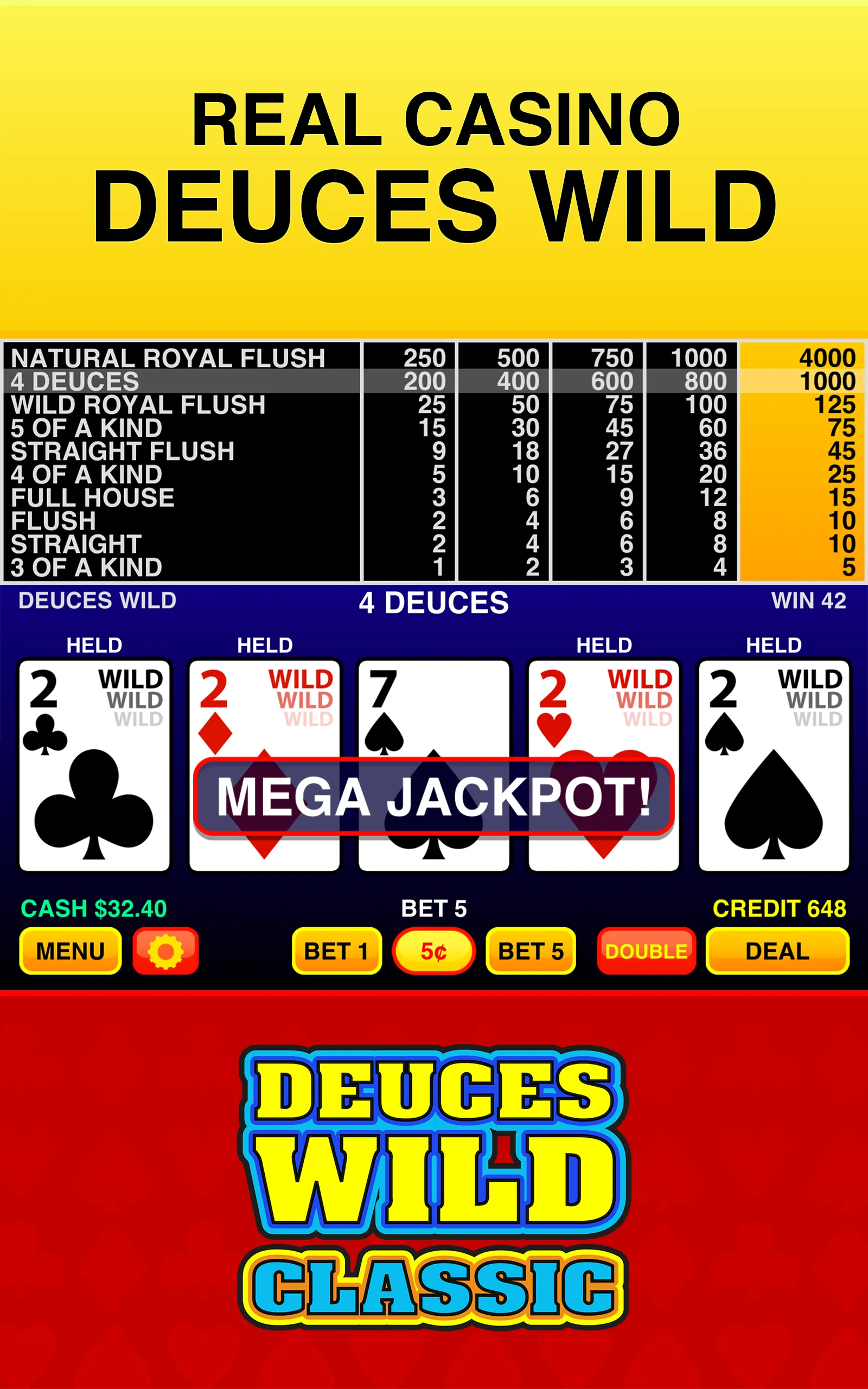 Deuces Wild Classic - Casino V | Indus Appstore | Screenshot