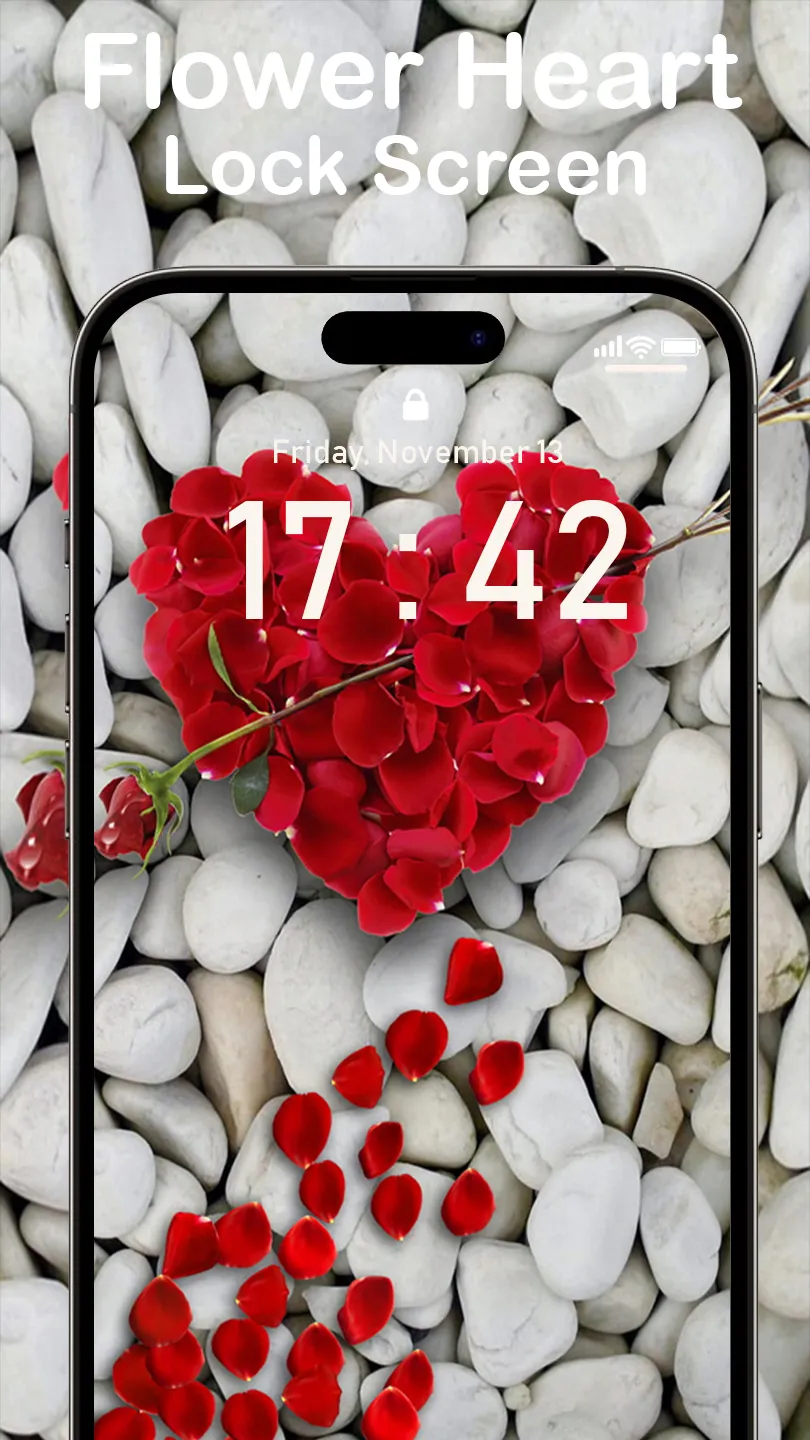 Rose Heart Lock Screen | Indus Appstore | Screenshot