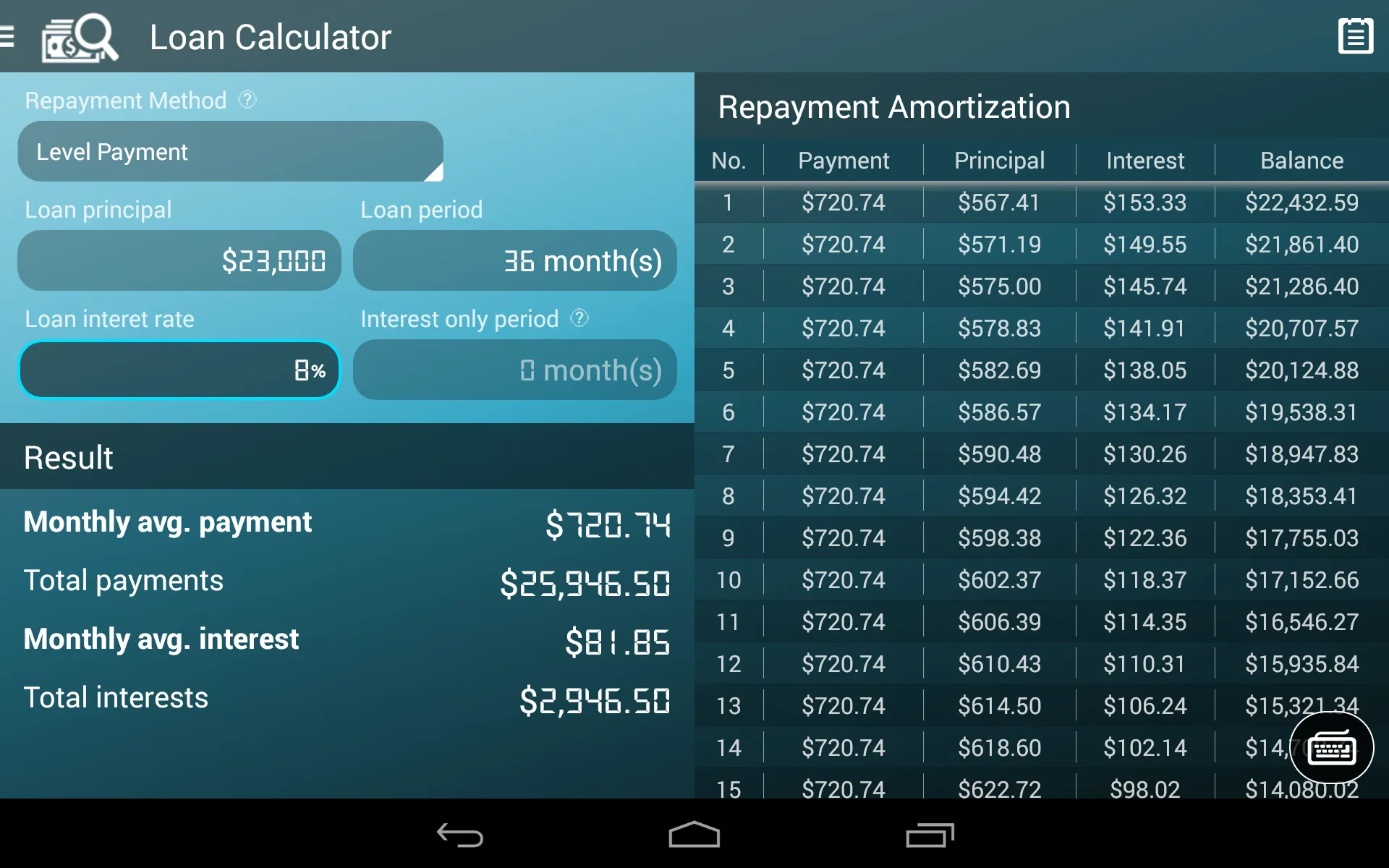 Loan Calculator | Indus Appstore | Screenshot