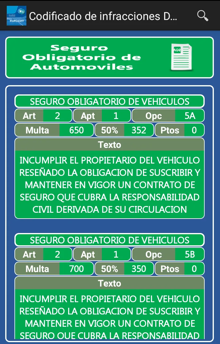 Codificado infracciones DGT | Indus Appstore | Screenshot