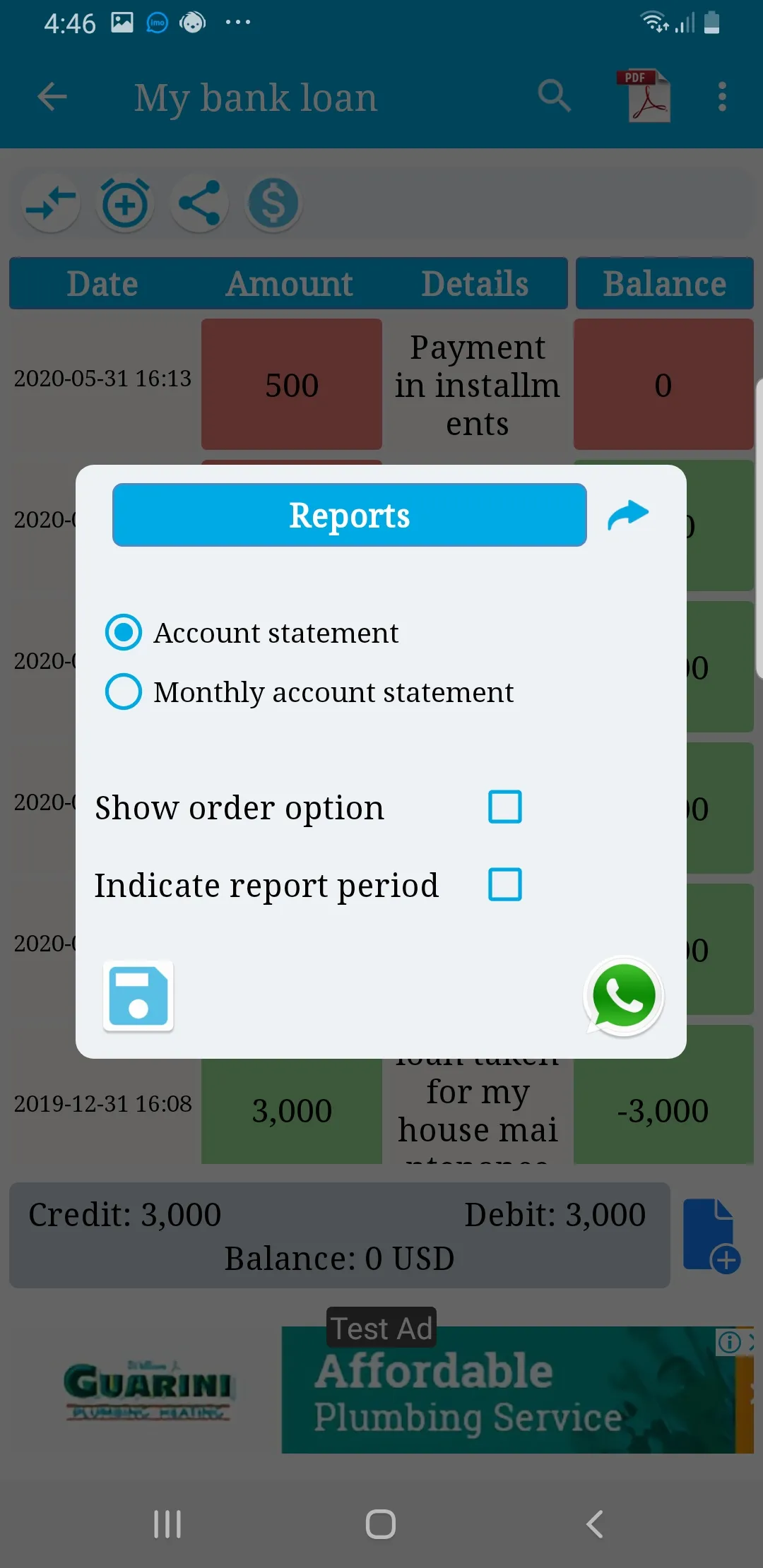 My Accounts Debit and Credit | Indus Appstore | Screenshot