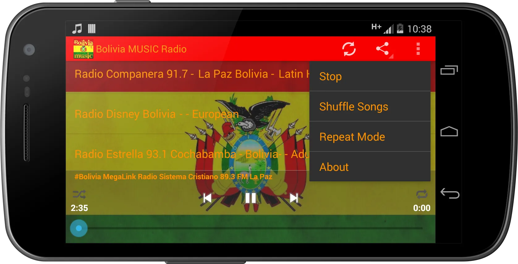 Bolivia MUSIC Radio | Indus Appstore | Screenshot