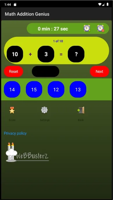 Math Addition Genius | Indus Appstore | Screenshot