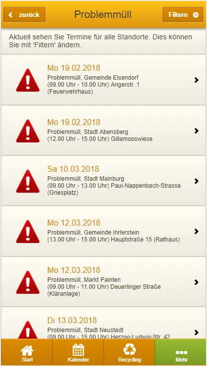 Landkreis Kelheim Abfall-App | Indus Appstore | Screenshot