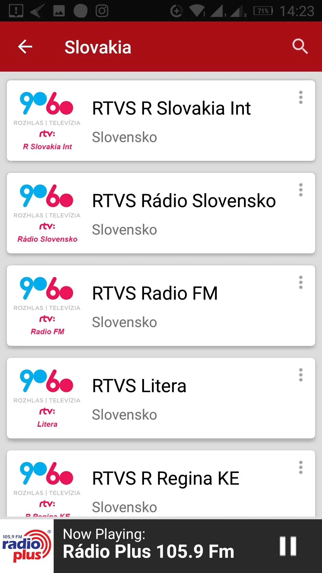 Slovakian Radio Stations | Indus Appstore | Screenshot