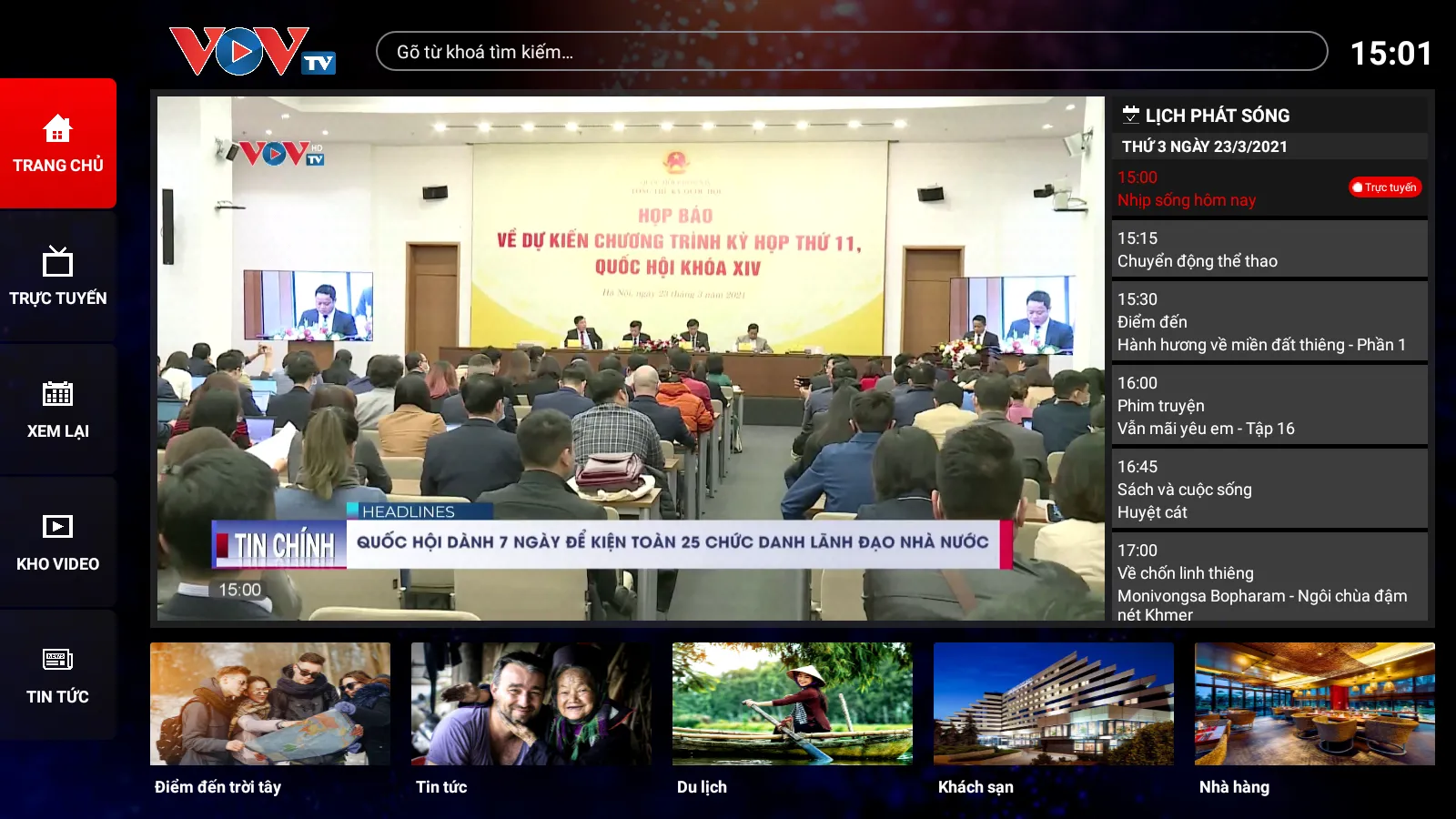 VOVTV cho TV Thông minh | Indus Appstore | Screenshot