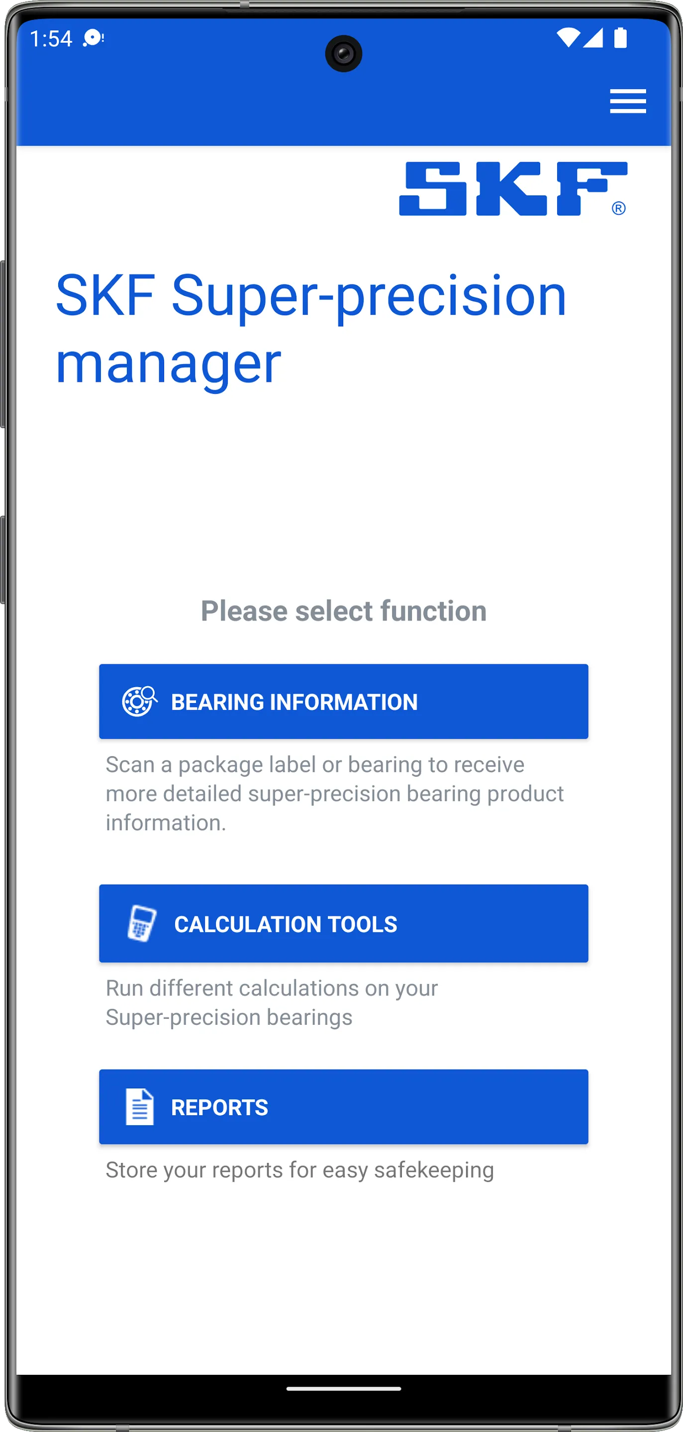 SKF Super-precision manager | Indus Appstore | Screenshot