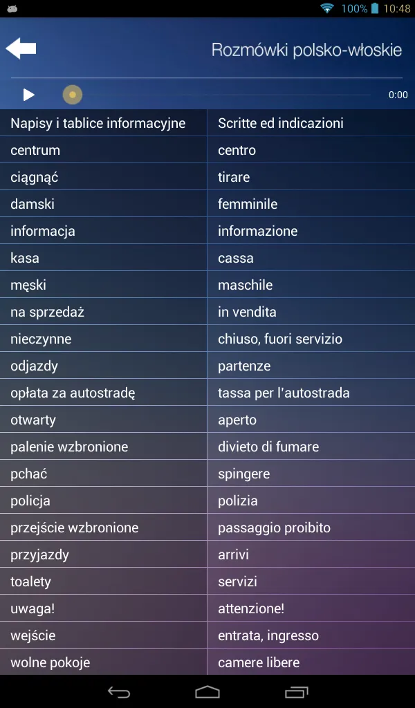 Rozmówki polsko-włoskie | Indus Appstore | Screenshot