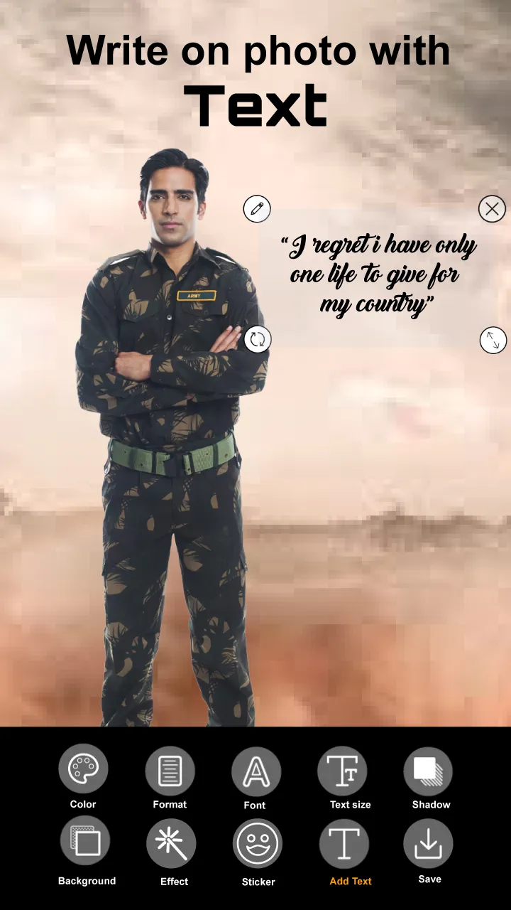 Army Photo Suit Editor ArmyMan | Indus Appstore | Screenshot