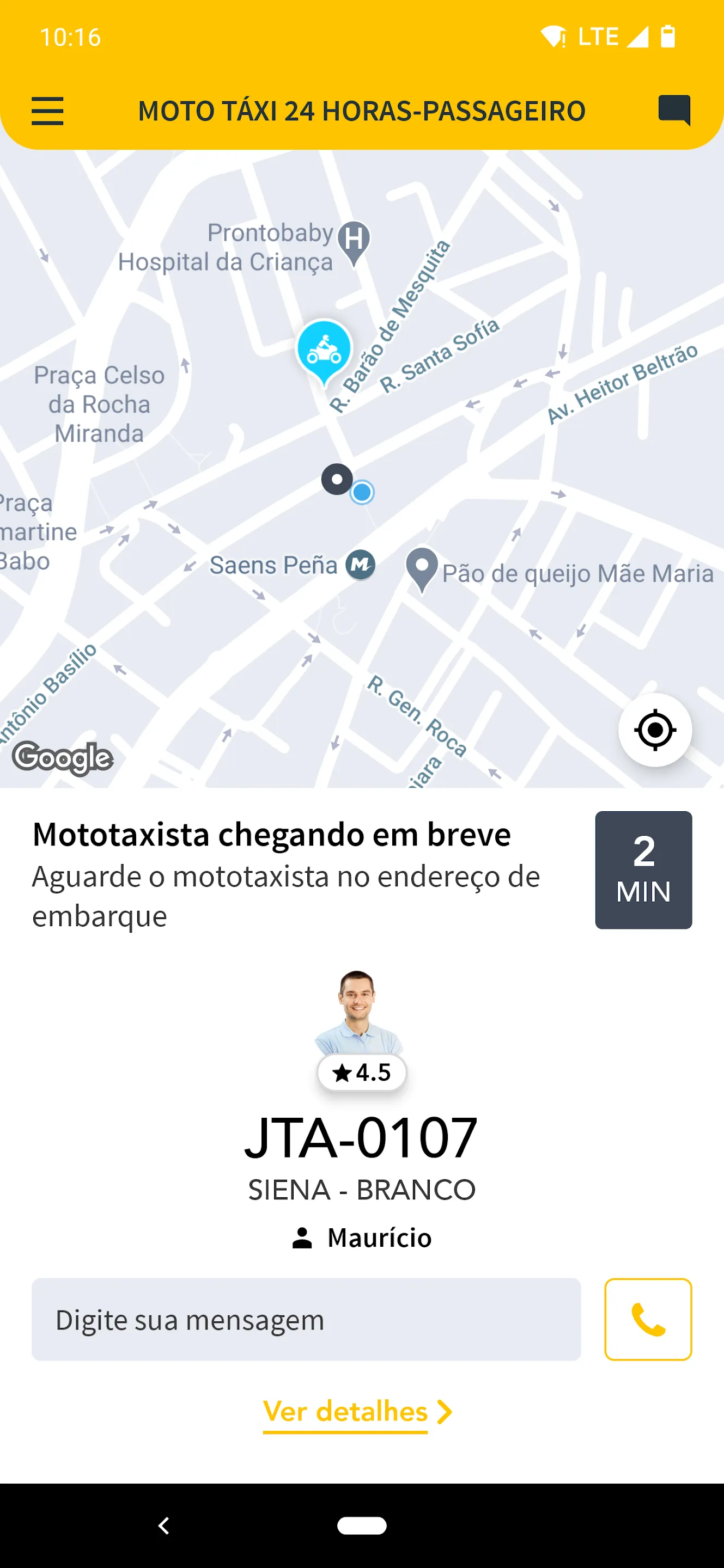 Moto Táxi 24 horas-Passageiro | Indus Appstore | Screenshot