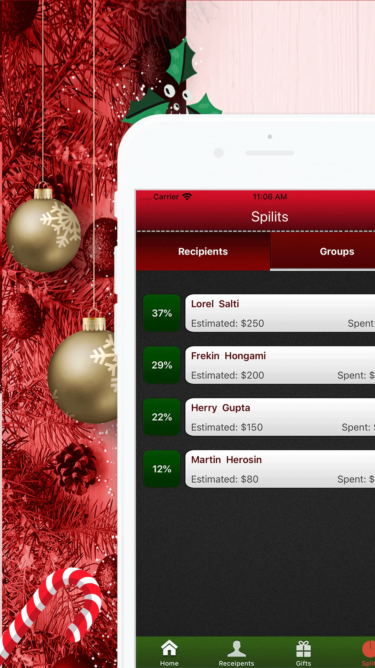 Christmas Gifts Budget Planner | Indus Appstore | Screenshot