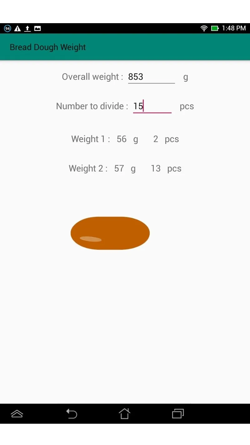 Bread dough weight calculation | Indus Appstore | Screenshot