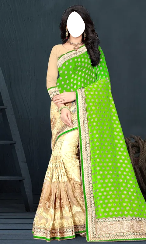 Women designer saree Montage | Indus Appstore | Screenshot