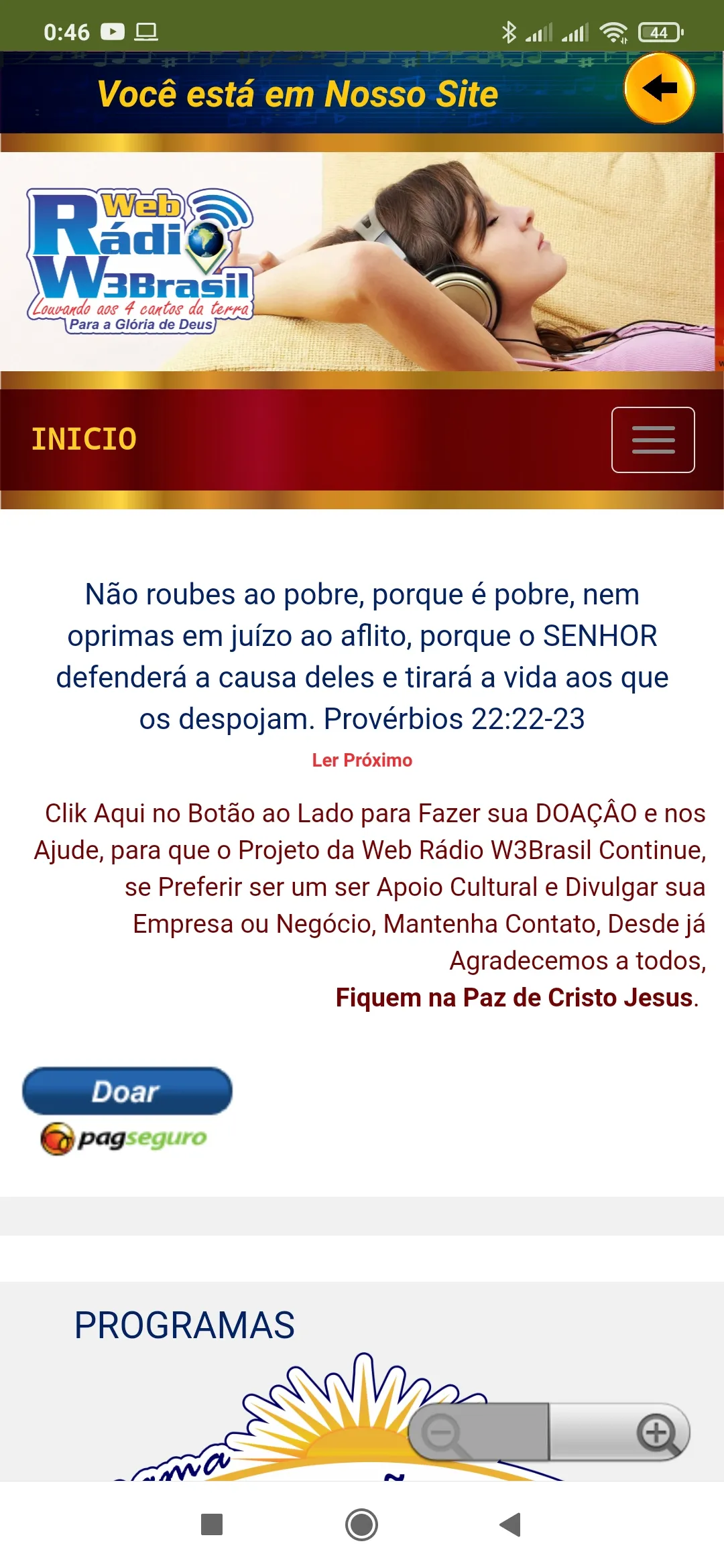 WEB RÁDIO W3BRASIL | Indus Appstore | Screenshot