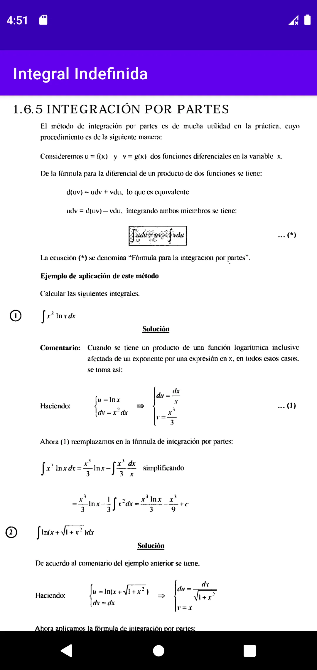 Integral Indefinida | Indus Appstore | Screenshot